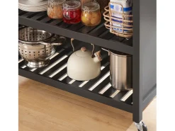 Sobuy armário de cozinha, carrinho de cozinha, carrinho de cozinha com rodas FKW74-SCH^ Móvel De Arrumação
