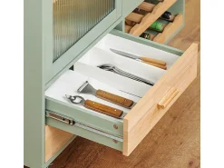 Best Sobuy armário de cozinha, carrinho de cozinha, carrinho de cozinha com rodas FKW114-GR Verde