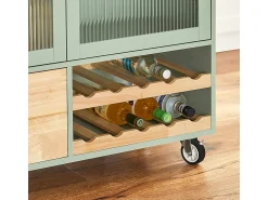 Best Sobuy armário de cozinha, carrinho de cozinha, carrinho de cozinha com rodas FKW114-GR Verde