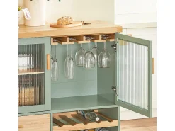Best Sobuy armário de cozinha, carrinho de cozinha, carrinho de cozinha com rodas FKW114-GR Verde