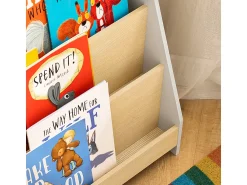 Biblioteca|Sobuy armário de criança, armário de livros infantis, armário infantil KMB106-HG Cinzento / Bege