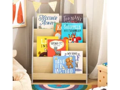 Biblioteca|Sobuy armário de criança, armário de livros infantis, armário infantil KMB106-HG Cinzento / Bege