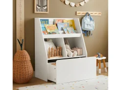 Biblioteca|Sobuy armário de criança, armário de livros infantis, armário infantil KMB83-W Branco