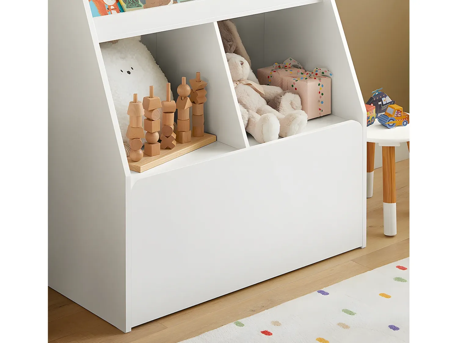 Biblioteca|Sobuy armário de criança, armário de livros infantis, armário infantil KMB83-W Branco