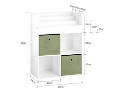 Biblioteca*Sobuy armário de criança, armário de livros infantis, armário infantil KMB79-W Branco