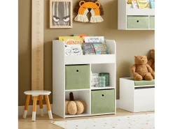 Biblioteca*Sobuy armário de criança, armário de livros infantis, armário infantil KMB79-W Branco