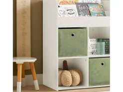 Biblioteca*Sobuy armário de criança, armário de livros infantis, armário infantil KMB79-W Branco