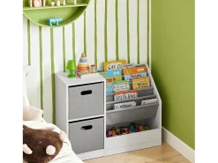 Biblioteca|Sobuy armário de criança, armário de livros infantis, armário infantil KMB76-W Branco