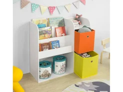 Sobuy armário de criança, armário de livros infantis, armário infantil KMB37-W^ Biblioteca
