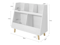 Prateleira|Sobuy armário de criança, armário de livros infantis, armário infantil KMB19-W Branco
