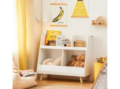 Prateleira|Sobuy armário de criança, armário de livros infantis, armário infantil KMB19-W Branco