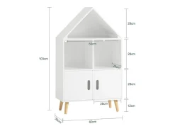 Clearance Sobuy armário de criança, armário de livros infantis, armário infantil KMB58-W Branco