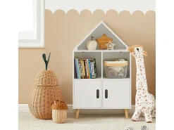 Clearance Sobuy armário de criança, armário de livros infantis, armário infantil KMB58-W Branco