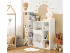 Biblioteca|Sobuy armário de criança, armário de livros infantis, armário infantil KMB55-W Branco