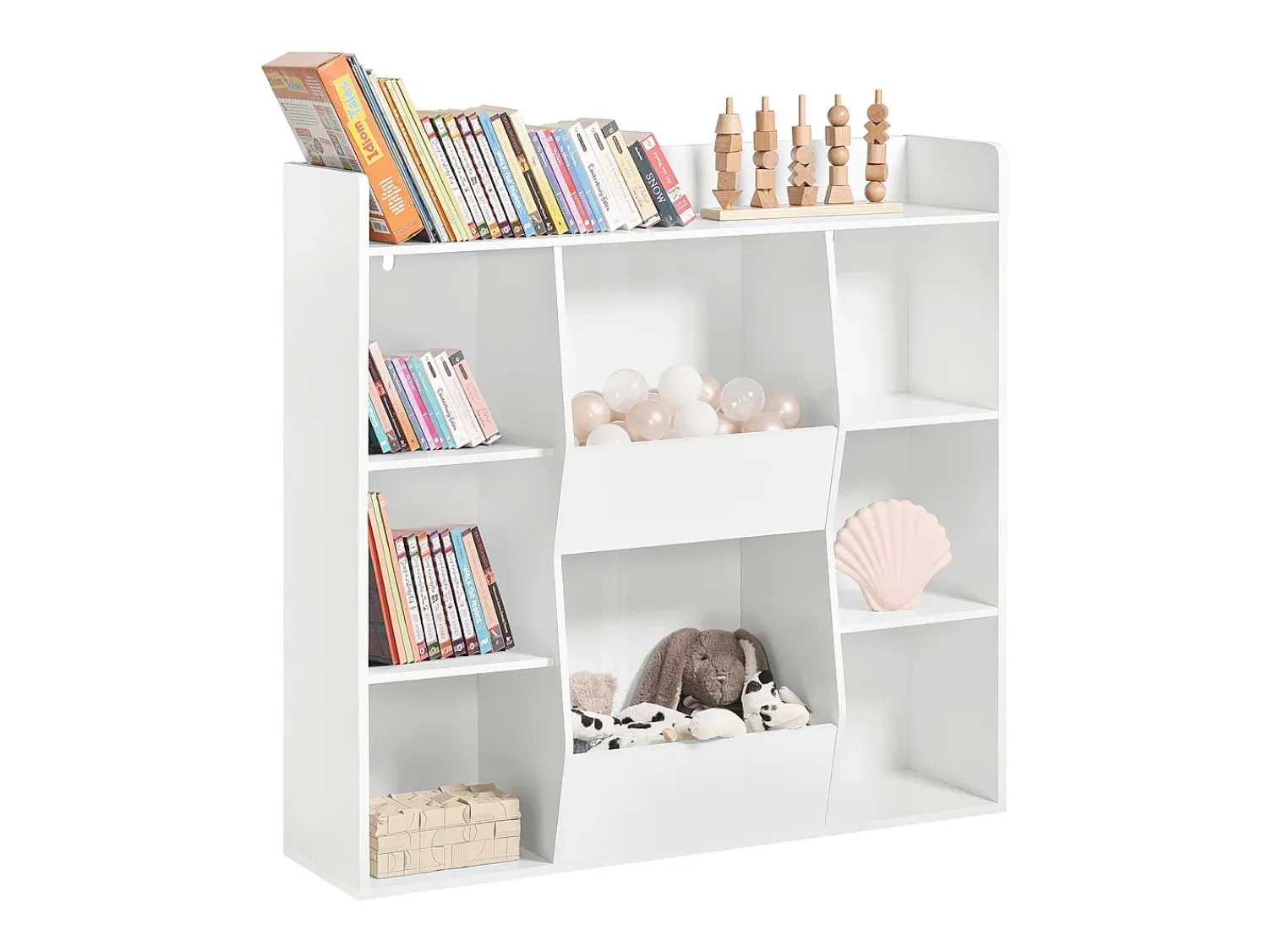 Biblioteca|Sobuy armário de criança, armário de livros infantis, armário infantil KMB55-W Branco
