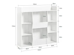 Biblioteca|Sobuy armário de criança, armário de livros infantis, armário infantil KMB55-W Branco