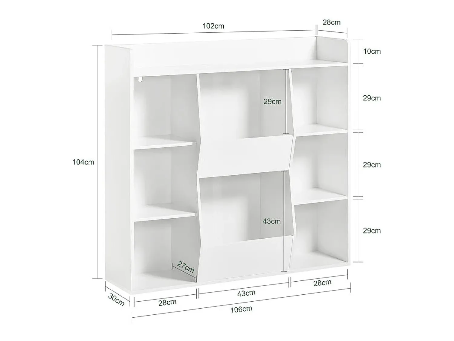 Biblioteca|Sobuy armário de criança, armário de livros infantis, armário infantil KMB55-W Branco