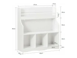 Biblioteca*Sobuy armário de criança, armário de livros infantis, armário infantil KMB57-W Branco