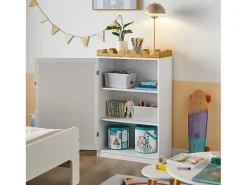 Biblioteca|Sobuy armário de criança, armário de livros infantis, armário infantil KMB43-W Branco