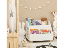 Sobuy armário de criança, armário de livros infantis, armário infantil KMB54-W^ Prateleira