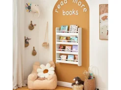 Best Sobuy armário de criança, armário de livros infantis, armário infantil KMB08-K-W Branco