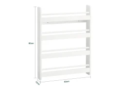 Best Sobuy armário de criança, armário de livros infantis, armário infantil KMB08-K-W Branco