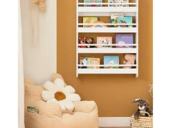 Best Sobuy armário de criança, armário de livros infantis, armário infantil KMB08-K-W Branco