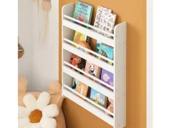 Best Sobuy armário de criança, armário de livros infantis, armário infantil KMB08-K-W Branco