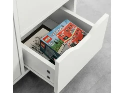 Sobuy armário de impressora, Armário para impressora, carrinho de livros FBT105-W Branco