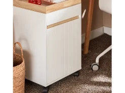 Consola*Sobuy armário de impressora, Armário para impressora, carrinho de livros ASK03-W Branco