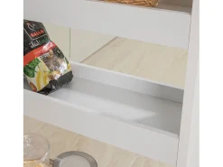 Móvel De Arrumação*Sobuy armário de nicho, carrinho de banheiro economizador de espaço, Carrinho de banheiro que economiza espaço NSR01-W Branco