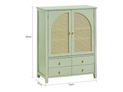 Best Sobuy armário de parede, cabide de parede, Cabide de parede com prateleira FHK28-HG Verde