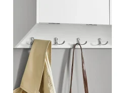 Cabide De Pé*Sobuy armário de parede, cabide de parede, Cabide de parede com prateleira FHK24-W Branco