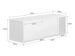 Prateleira*Sobuy armário de parede, cabide de parede, Cabide de parede com prateleira FHK18-W Branco