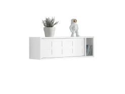 Prateleira*Sobuy armário de parede, cabide de parede, Cabide de parede com prateleira FHK18-W Branco