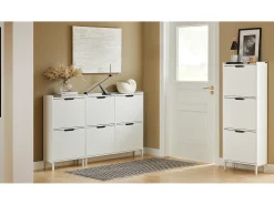Móvel De Arrumação|Sapateira*Sobuy armário de sapatos, Armário de sapatos estreito, armário para sapatos FSR151-H-W Branco
