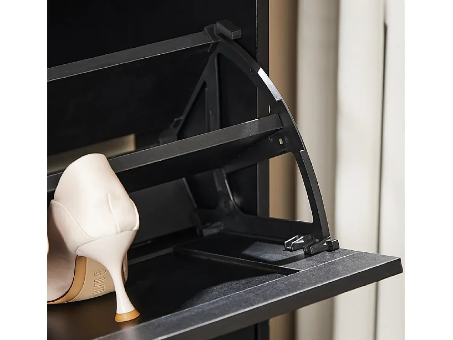 Móvel De Arrumação|Sapateira|Sobuy armário de sapatos, Armário de sapatos estreito, armário para sapatos FSR137-SCH Preto