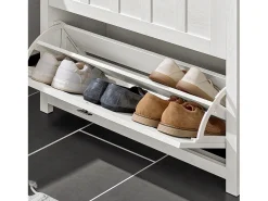 Móvel De Arrumação|Sapateira|Sobuy armário de sapatos, Armário de sapatos estreito, armário para sapatos FSR162-W Branco