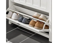 Móvel De Arrumação|Sapateira|Sobuy armário de sapatos, Armário de sapatos estreito, armário para sapatos FSR162-W Branco