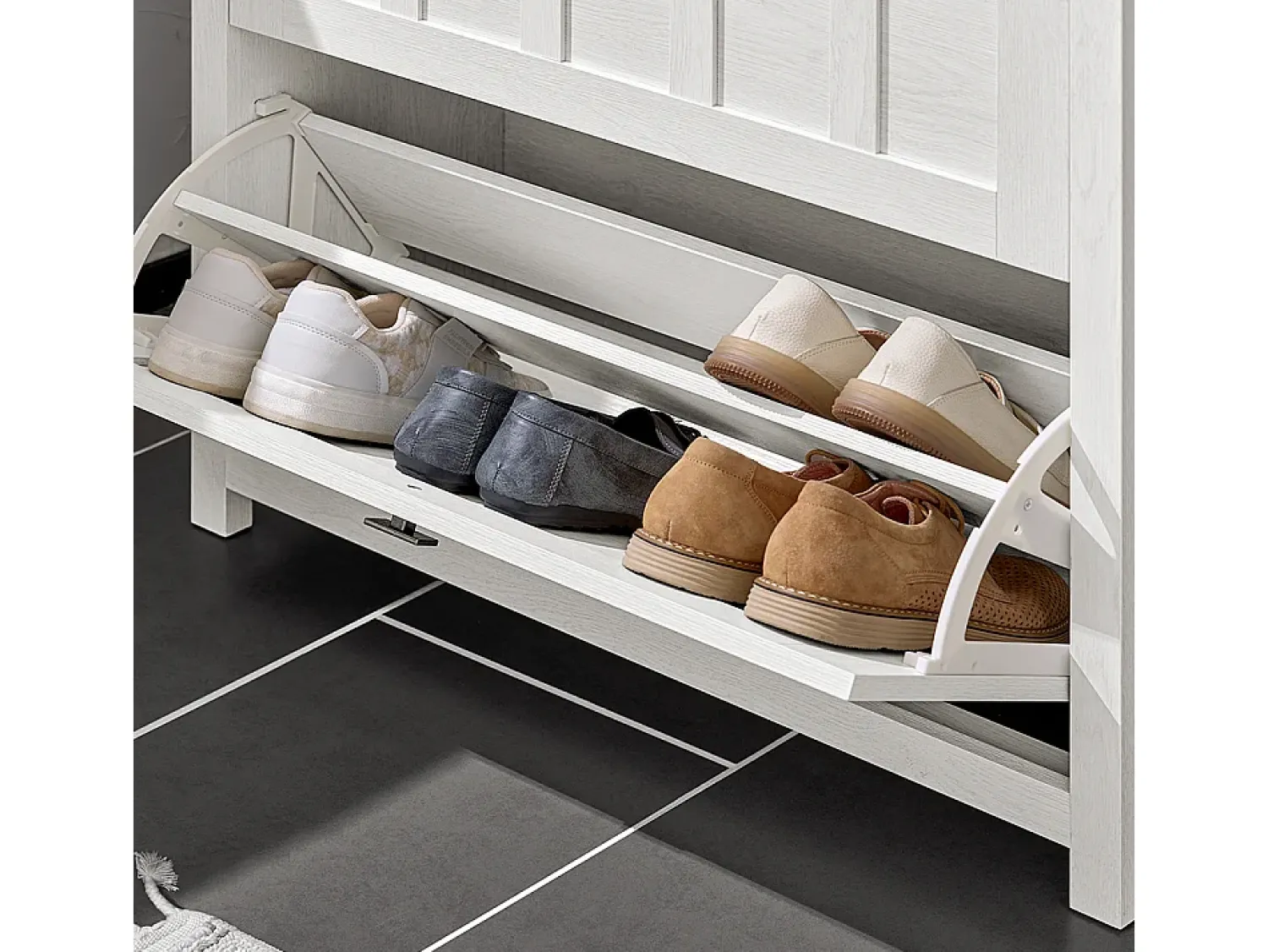 Móvel De Arrumação|Sapateira|Sobuy armário de sapatos, Armário de sapatos estreito, armário para sapatos FSR162-W Branco
