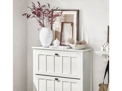 Móvel De Arrumação|Sapateira|Sobuy armário de sapatos, Armário de sapatos estreito, armário para sapatos FSR162-W Branco
