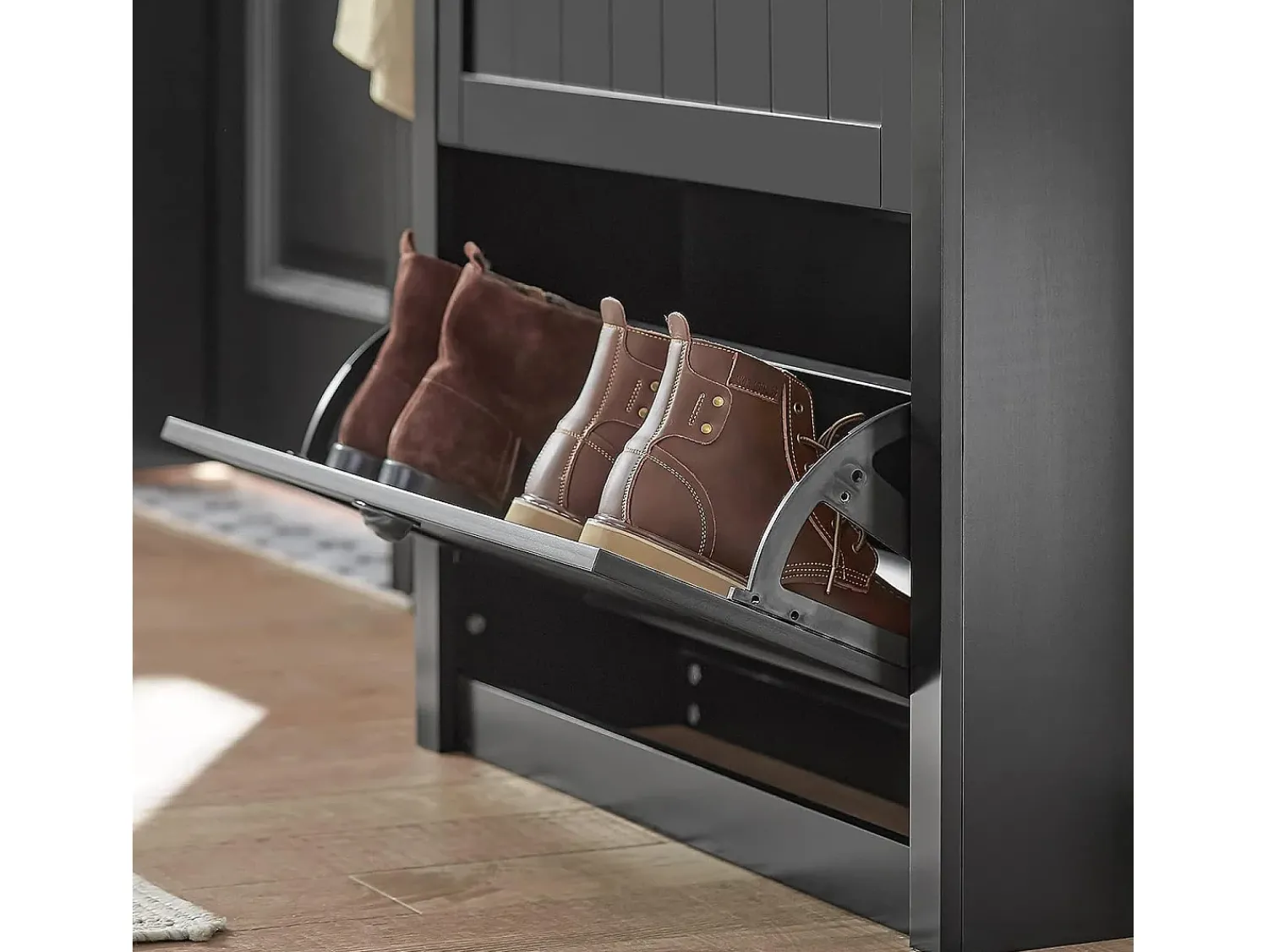 Móvel De Arrumação|Sapateira*Sobuy armário de sapatos, Armário de sapatos estreito, armário para sapatos FSR87-SCH Preto