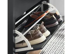 Móvel De Arrumação|Sapateira|Sobuy armário de sapatos, Armário de sapatos estreito, armário para sapatos FSR89-SCH Preto