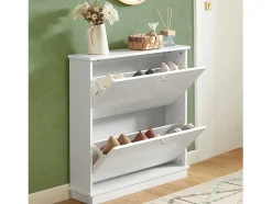 Móvel De Arrumação|Sapateira|Sobuy armário de sapatos, Armário de sapatos estreito, armário para sapatos FSR99-W Branco