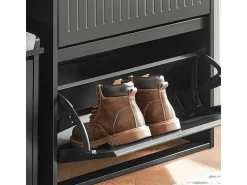 Móvel De Arrumação|Sapateira*Sobuy armário de sapatos, Armário de sapatos estreito, armário para sapatos FSR165-K-SCH Preto