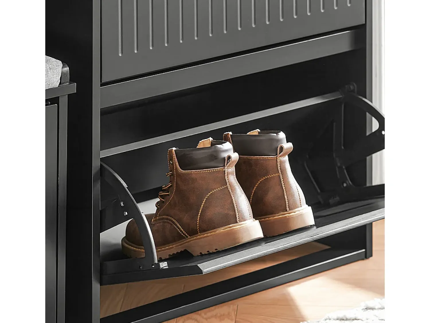 Móvel De Arrumação|Sapateira*Sobuy armário de sapatos, Armário de sapatos estreito, armário para sapatos FSR165-K-SCH Preto