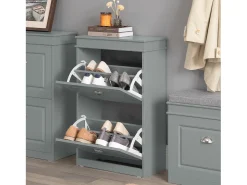 Clearance Sobuy armário de sapatos, Armário de sapatos estreito, armário para sapatos FSR100-W Branco