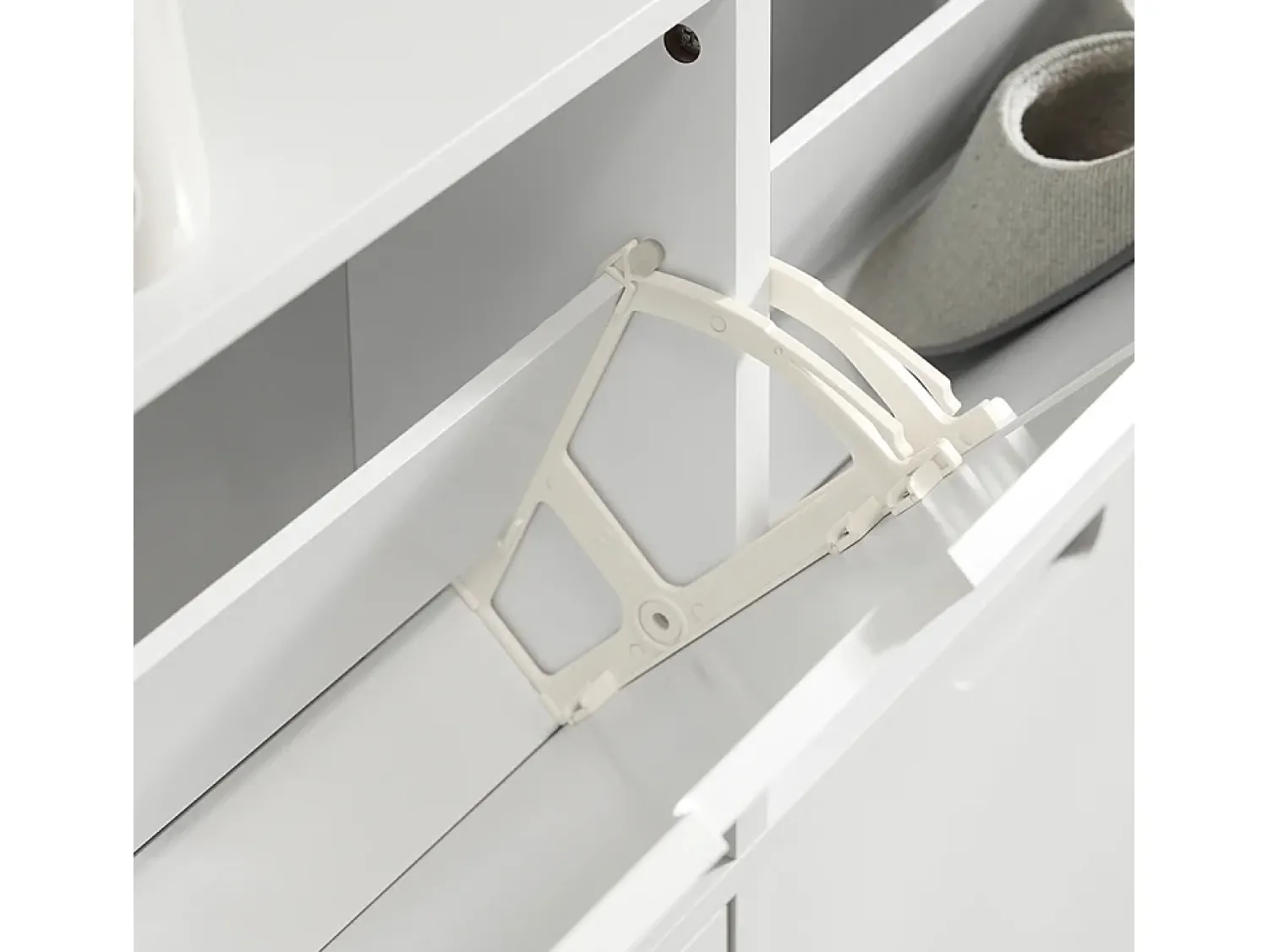 Clearance Sobuy armário de sapatos, Armário de sapatos estreito, armário para sapatos FSR100-W Branco