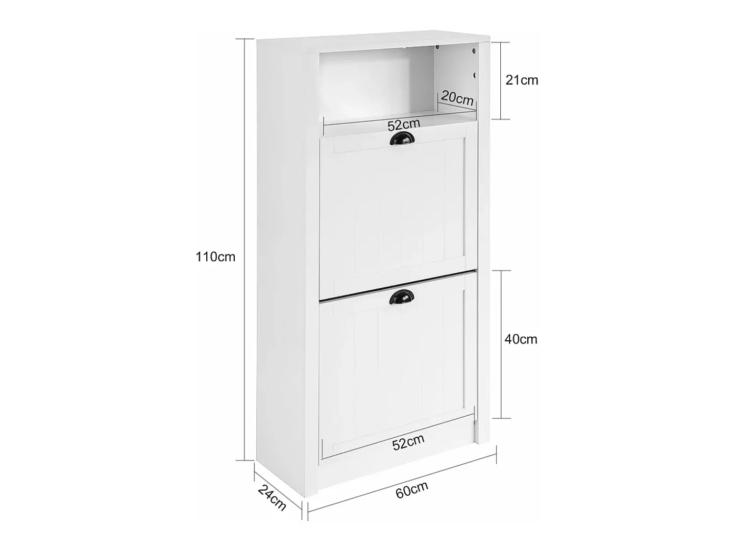 Móvel De Arrumação|Sapateira*Sobuy armário de sapatos, Armário de sapatos estreito, armário para sapatos FSR87-K-W Branco