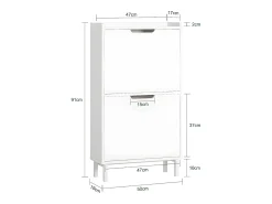 Móvel De Arrumação|Sapateira|Sobuy armário de sapatos, Armário de sapatos estreito, armário para sapatos FSR151-W Branco